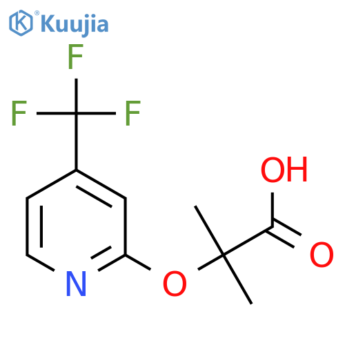 Propanoic acid, 2-methyl-2-[[4-(trifluoromethyl)-2-pyridinyl]oxy]- structure