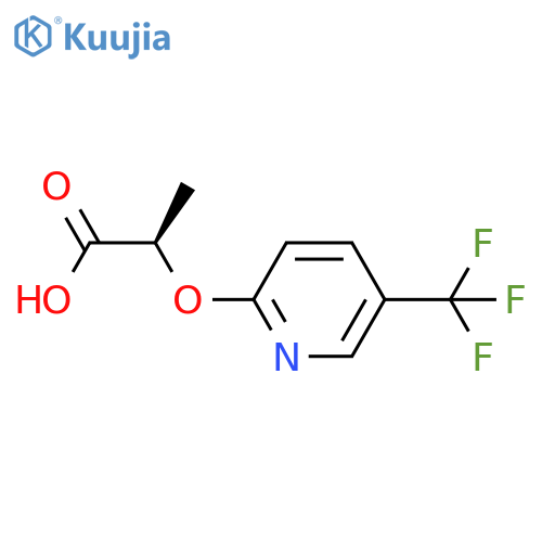 Propanoic acid, 2-[[5-(trifluoromethyl)-2-pyridinyl]oxy]-, (2R)- structure