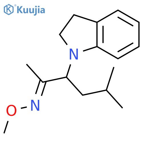 2-Hexanone, 3-(2,3-dihydro-1H-indol-1-yl)-5-methyl-, O-methyloxime structure