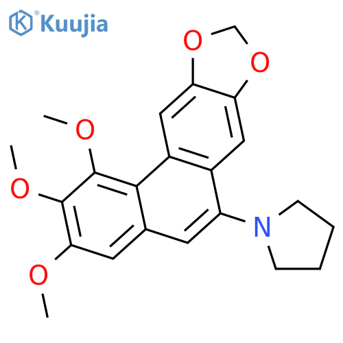 Pyrrolidine, 1-(1,2,3-trimethoxyphenanthro[2,3-d][1,3]dioxol-6-yl)- structure