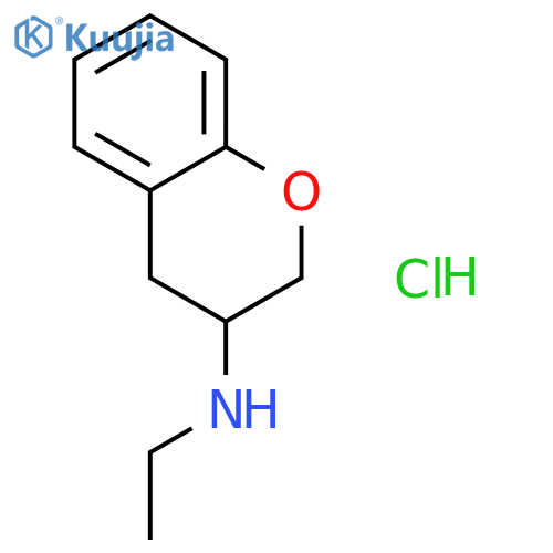 N-ethyl-3,4-dihydro-2H-chromen-3-amine hydrochloride structure