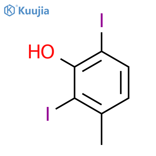 PHENOL, 2,6-DIIODO-3-METHYL- structure