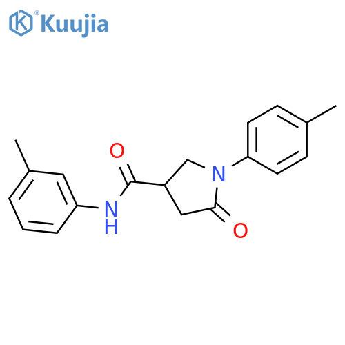 N-(3-methylphenyl)-1-(4-methylphenyl)-5-oxopyrrolidine-3-carboxamide structure