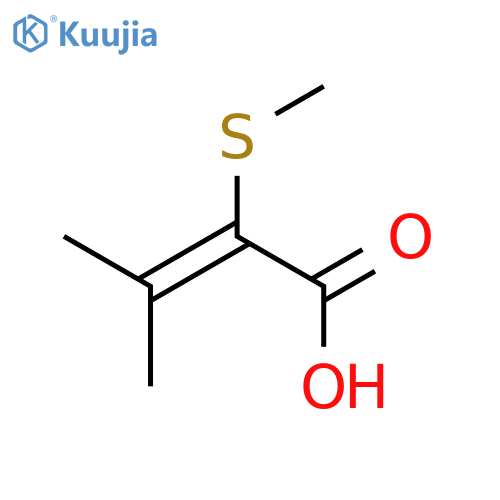 2-Butenoic acid, 3-methyl-2-(methylthio)- structure