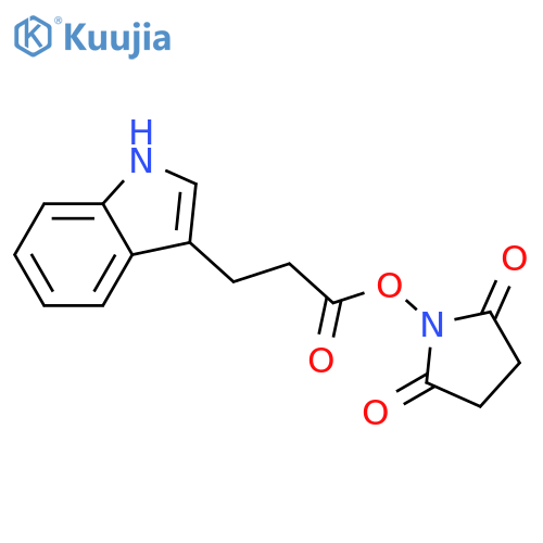 1H-Indole-3-propanoicacid, 2,5-dioxo-1-pyrrolidinyl ester structure