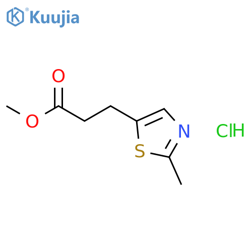 5-Thiazolepropanoic acid, 2-methyl-, methyl ester, hydrochloride structure