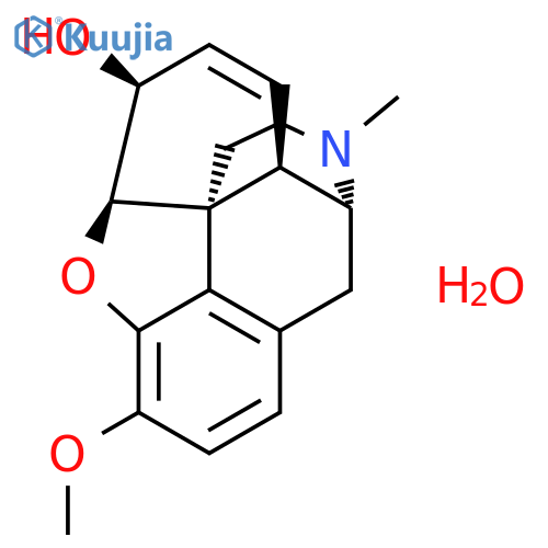 Morphinan-6-ol,7,8-didehydro-4,5-epoxy-3-methoxy-17-methyl-, monohydrate, (5a,6a)- structure