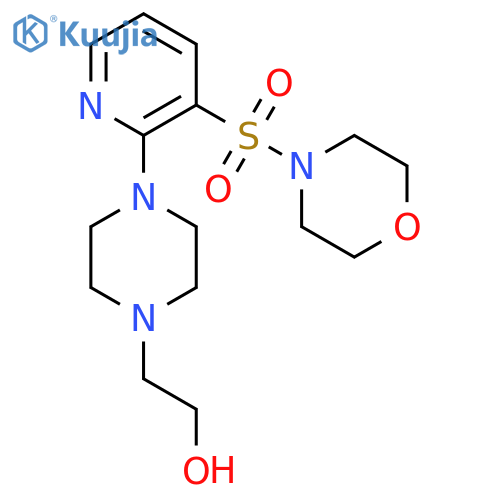Morpholine, 4-[[2-[4-(2-hydroxyethyl)-1-piperazinyl]-3-pyridinyl]sulfonyl]- structure
