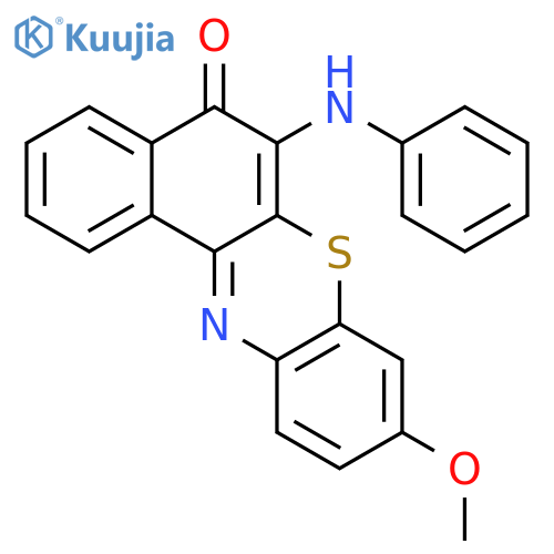 5H-Benzo[a]phenothiazin-5-one, 9-methoxy-6-(phenylamino)- structure