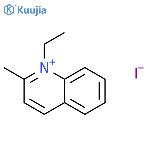 1-Ethyl-2-methylquinolinium iodide structure