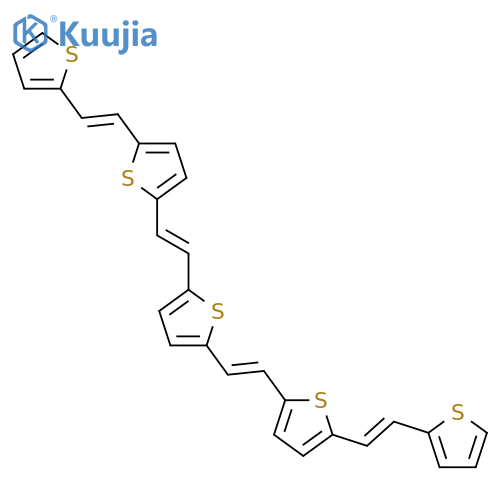 Thiophene, 2,5-bis[2-[5-[2-(2-thienyl)ethenyl]-2-thienyl]ethenyl]- structure