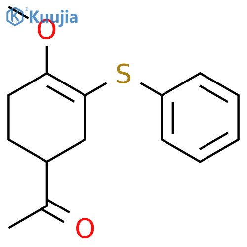 ETHANONE, 1-[4-METHOXY-3-(PHENYLTHIO)-3-CYCLOHEXEN-1-YL]- structure