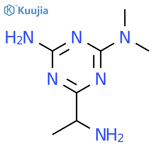 1,3,5-TRIAZINE-2,4-DIAMINE, 6-(1-AMINOETHYL)-N,N-DIMETHYL- structure