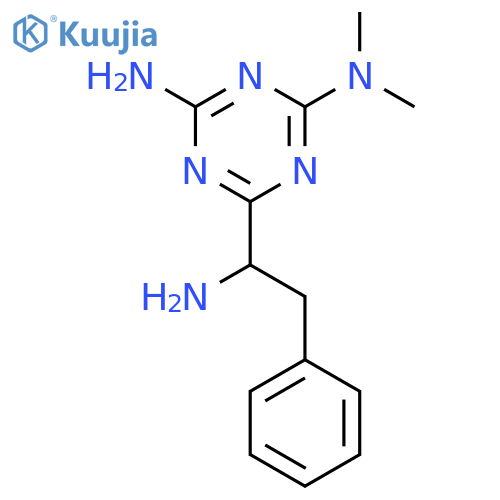 1,3,5-Triazine-2,4-diamine, 6-(1-amino-2-phenylethyl)-N,N-dimethyl- structure