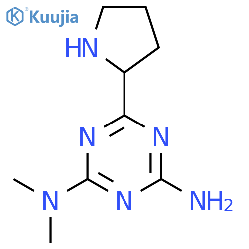 1,3,5-TRIAZINE-2,4-DIAMINE, N,N-DIMETHYL-6-(2-PYRROLIDINYL)- structure