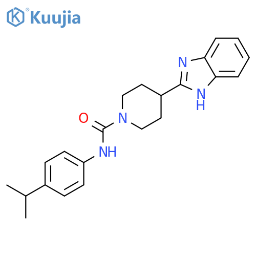 1-Piperidinecarboxamide,4-(1H-benzimidazol-2-yl)-N-[4-(1-methylethyl)phenyl]-(9CI) structure