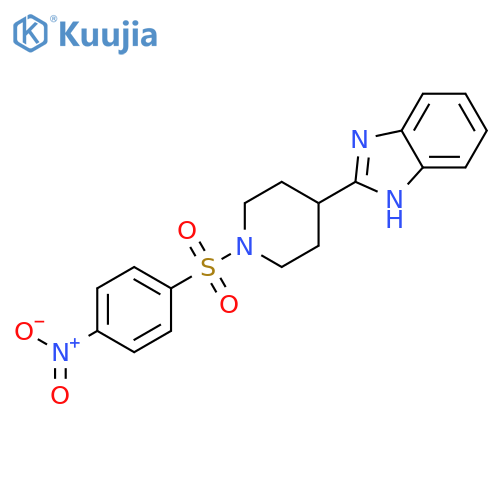 2-1-(4-nitrobenzenesulfonyl)piperidin-4-yl-1H-1,3-benzodiazole structure