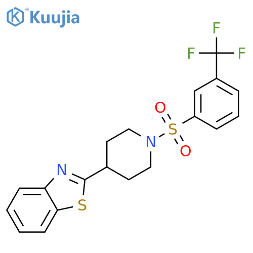 Piperidine, 4-(2-benzothiazolyl)-1-[[3-(trifluoromethyl)phenyl]sulfonyl]- (9CI) structure