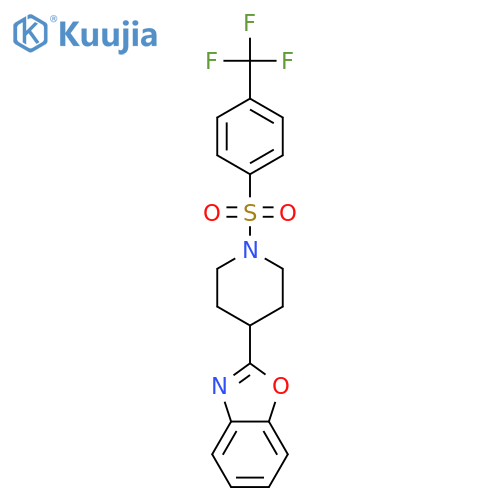 Piperidine, 4-(2-benzoxazolyl)-1-[[4-(trifluoromethyl)phenyl]sulfonyl]- (9CI) structure