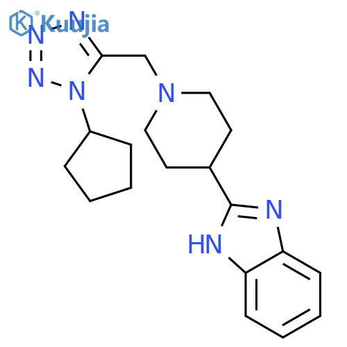 1H-Benzimidazole,2-[1-[(1-cyclopentyl-1H-tetrazol-5-yl)methyl]-4-piperidinyl]-(9CI) structure
