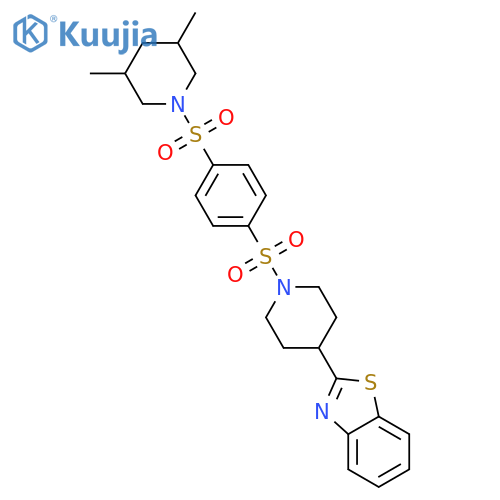 Piperidine, 1-[[4-[[4-(2-benzothiazolyl)-1-piperidinyl]sulfonyl]phenyl]sulfonyl]-3,5-dimethyl- (9CI) structure