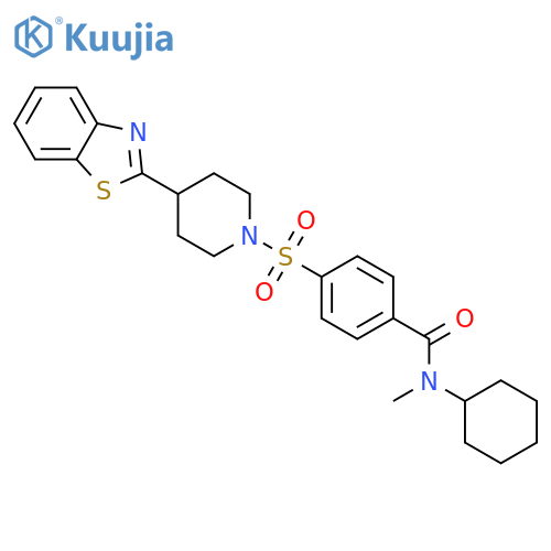 Benzamide, 4-[[4-(2-benzothiazolyl)-1-piperidinyl]sulfonyl]-N-cyclohexyl-N-methyl- (9CI) structure