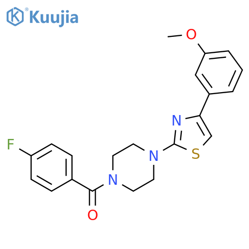 Piperazine, 1-(4-fluorobenzoyl)-4-[4-(3-methoxyphenyl)-2-thiazolyl]- (9CI) structure