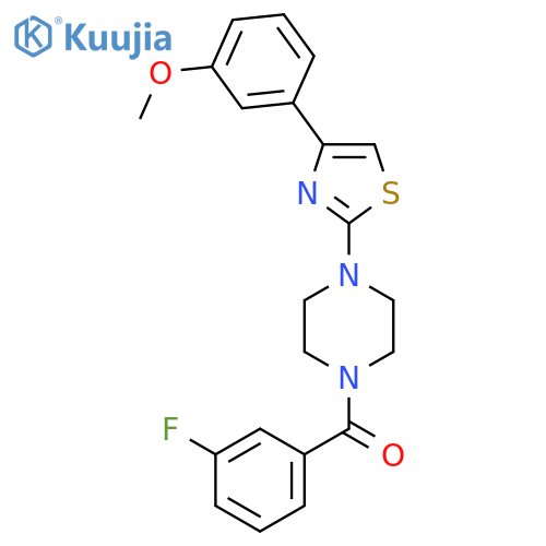 Piperazine, 1-(3-fluorobenzoyl)-4-[4-(3-methoxyphenyl)-2-thiazolyl]- (9CI) structure