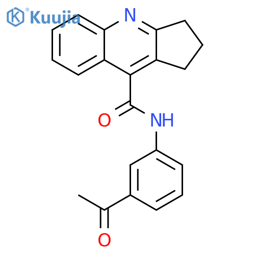 1H-Cyclopenta[b]quinoline-9-carboxamide,N-(3-acetylphenyl)-2,3-dihydro-(9CI) structure