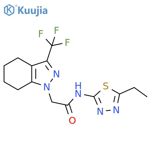 1H-Indazole-1-acetamide,N-(5-ethyl-1,3,4-thiadiazol-2-yl)-4,5,6,7-tetrahydro-3-(trifluoromethyl)-(9CI) structure