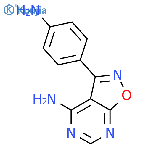 ISOXAZOLO[5,4-D]PYRIMIDIN-4-AMINE, 3-(4-AMINOPHENYL)- structure