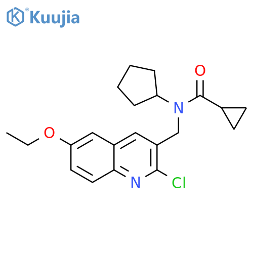 N-[(2-chloro-6-ethoxy-3-quinolinyl)methyl]-n-cyclopentylcycloprop Anecarboxamide structure