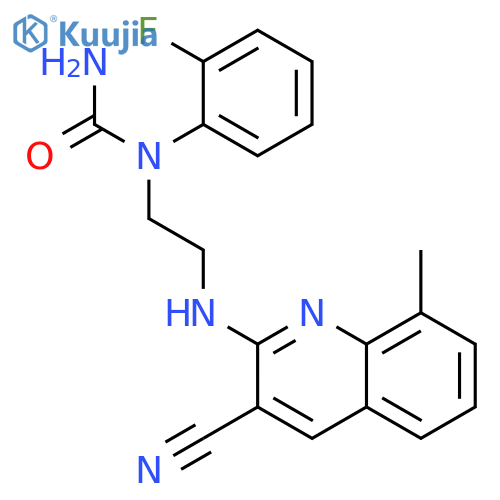 Urea, N-[2-[(3-cyano-8-methyl-2-quinolinyl)amino]ethyl]-N-(2-fluorophenyl)- (9CI) structure