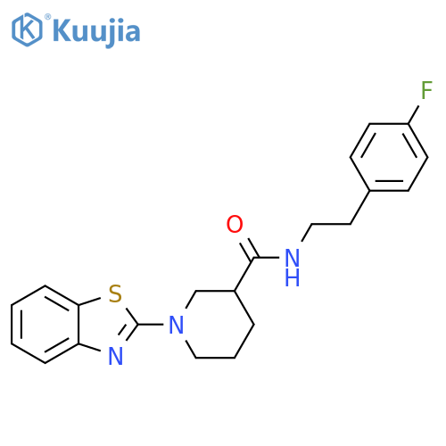 3-Piperidinecarboxamide,1-(2-benzothiazolyl)-N-[2-(4-fluorophenyl)ethyl]-(9CI) structure
