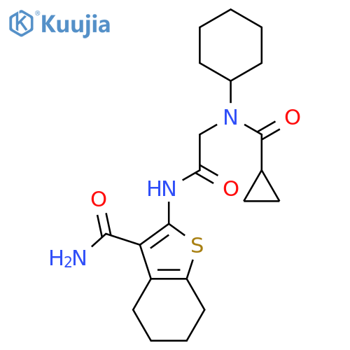 Benzo[b]thiophene-3-carboxamide, 2-[[[cyclohexyl(cyclopropylcarbonyl)amino]acetyl]amino]-4,5,6,7-tetrahydro- (9CI) structure