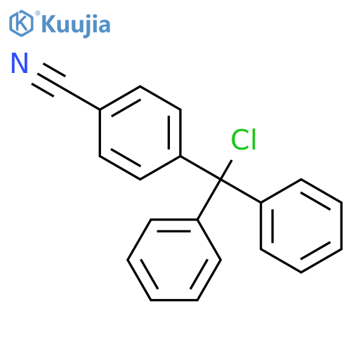 Benzonitrile, 4-(chlorodiphenylmethyl)- structure
