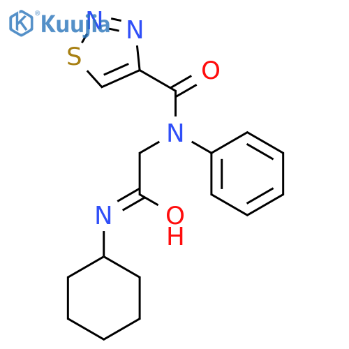 1,2,3-Thiadiazole-4-carboxamide,N-[2-(cyclohexylamino)-2-oxoethyl]-N-phenyl-(9CI) structure