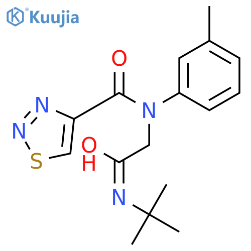 1,2,3-Thiadiazole-4-carboxamide,N-[2-[(1,1-dimethylethyl)amino]-2-oxoethyl]-N-(3-methylphenyl)-(9CI) structure