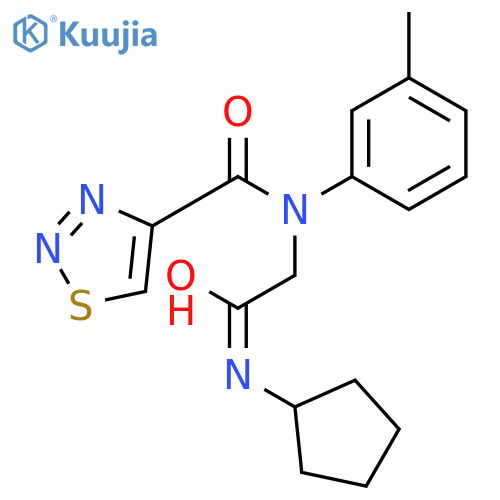 1,2,3-Thiadiazole-4-carboxamide,N-[2-[(1,1-dimethylethyl)amino]-2-oxoethyl]-N-(3-methylphenyl)-(9CI) structure