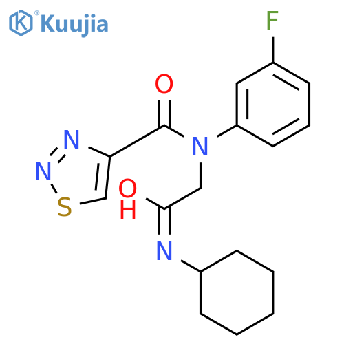 1,2,3-Thiadiazole-4-carboxamide,N-[2-(cyclohexylamino)-2-oxoethyl]-N-(3-fluorophenyl)-(9CI) structure