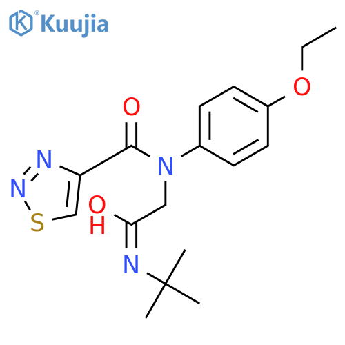 1,2,3-Thiadiazole-4-carboxamide,N-[2-[(1,1-dimethylethyl)amino]-2-oxoethyl]-N-(4-ethoxyphenyl)-(9CI) structure