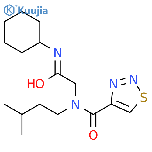 1,2,3-Thiadiazole-4-carboxamide,N-[2-(cyclohexylamino)-2-oxoethyl]-N-(3-methylbutyl)-(9CI) structure