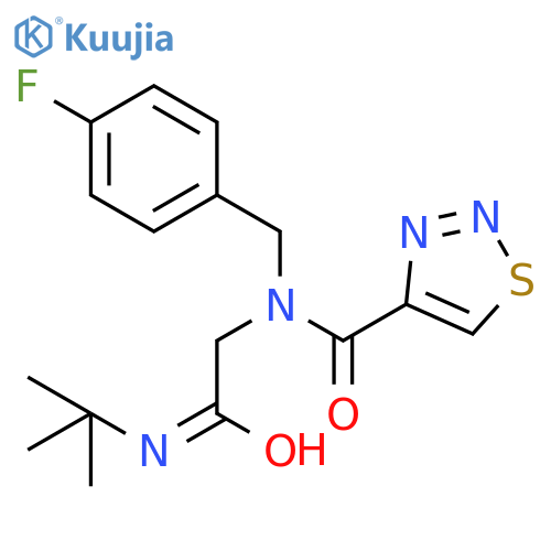 1,2,3-Thiadiazole-4-carboxamide,N-[2-[(1,1-dimethylethyl)amino]-2-oxoethyl]-N-[(4-fluorophenyl)methyl]-(9CI) structure