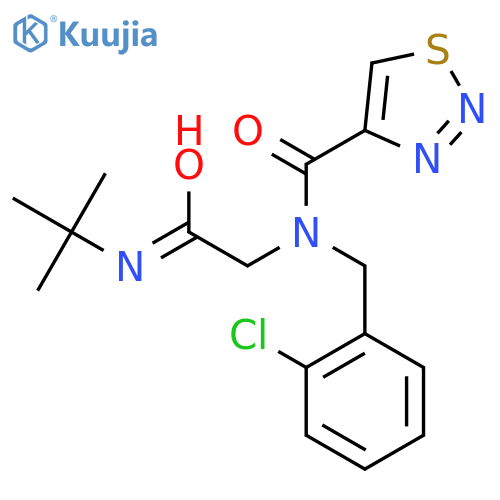 1,2,3-Thiadiazole-4-carboxamide,N-[(2-chlorophenyl)methyl]-N-[2-[(1,1-dimethylethyl)amino]-2-oxoethyl]-(9CI) structure