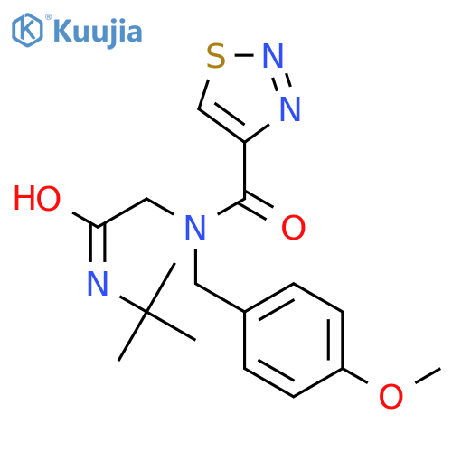 1,2,3-Thiadiazole-4-carboxamide,N-[2-[(1,1-dimethylethyl)amino]-2-oxoethyl]-N-[(4-methoxyphenyl)methyl]-(9CI) structure