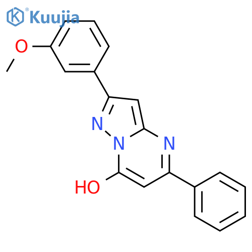 Pyrazolo[1,5-a]pyrimidin-7-ol, 2-(3-methoxyphenyl)-5-phenyl- (9CI) structure