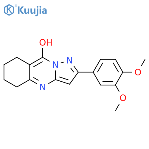 2-(3,4-dimethoxyphenyl)-5,6,7,8-tetrahydro-1H-pyrazolo[5,1-b]quinazolin-9-one structure