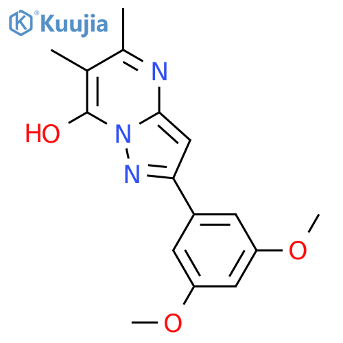 Pyrazolo[1,5-a]pyrimidin-7-ol, 2-(3,5-dimethoxyphenyl)-5,6-dimethyl-(9ci) structure