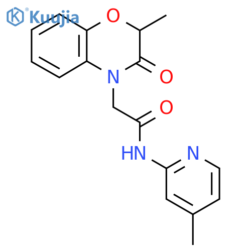 2-(2-Methyl-3-oxo-3,4-dihydro-2H-1,4-benzoxazin-4-yl)-N-(4-methylpyridin-2-yl)acetamide structure