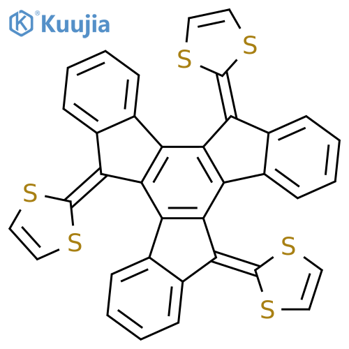 1,3-DITHIOLE, 2,2',2''-(5H-TRIBENZO[A,F,K]TRINDENE-5,10,15-TRIYLIDENE)TRIS- structure